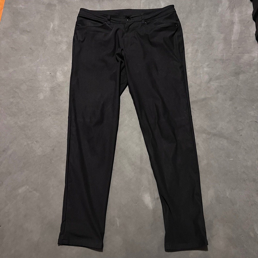 Lululemon Pants Men 33 (36x31) Black ABC Slim 5 Pocket Warpstreme Athletic‎